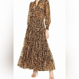 Leopard XS MISA maxi dress